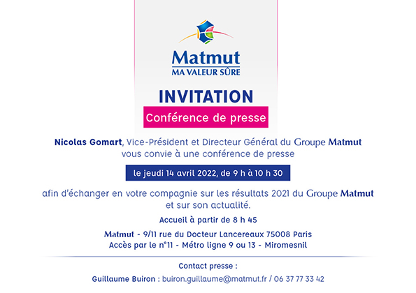 Invitation conférence de presse Groupe Matmut