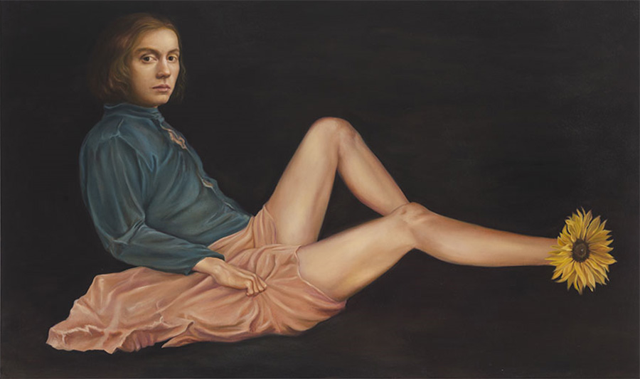 Sophie Kuijken, Z.V., 2021, huile et acrylique sur toile, 90 × 160 × 4,5 cm © Bertrand Huet / tutti image. Collection privée (Bâle)