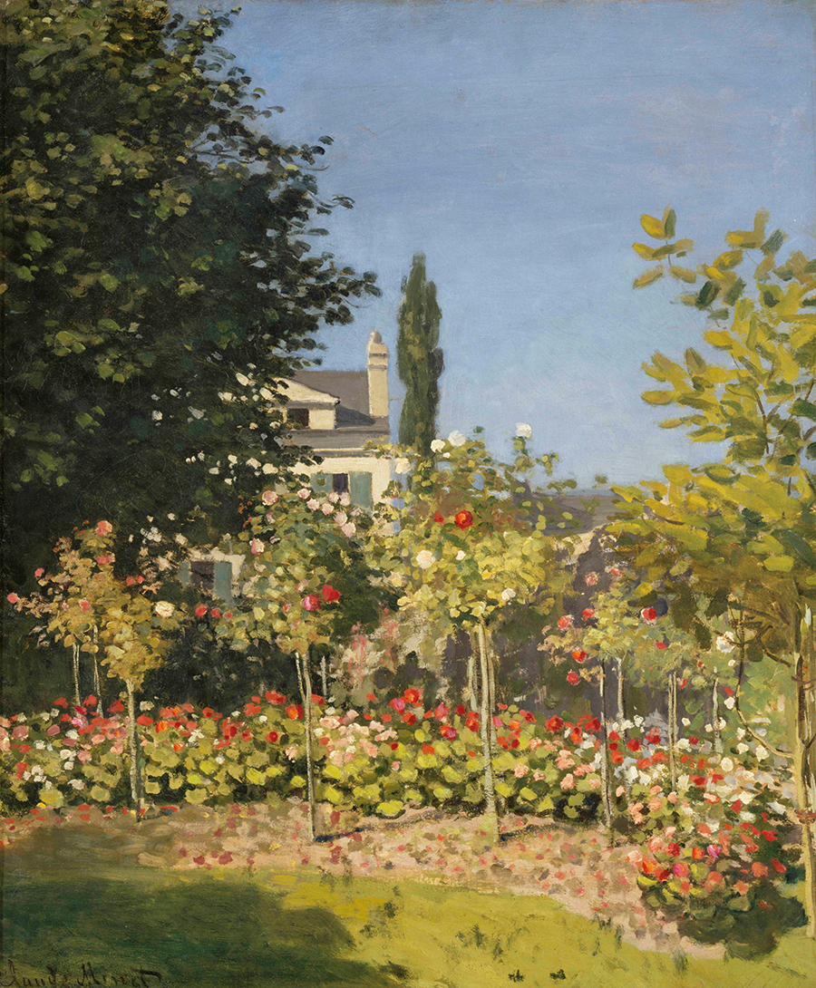Claude MONET (1840-1926), Jardin en fleurs - à Sainte-Adresse, vers 1866, huile sur toile, 64 x 53 cm. Montpellier - Musée Fabre. Dépôt du Musée d'Ors